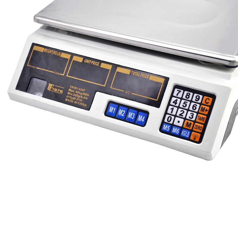 14191-424F Cheap electronic price platform scale 40KG/5g commercial scale Export foreign trade English fruit scale details Picture