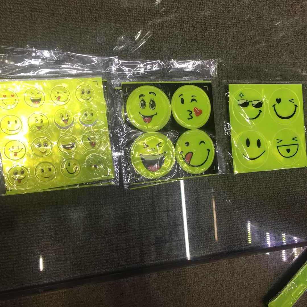 Bicycle Reflective Strip Bicycle Sticker Multiple Smiley Face Reflective Stickers Night Riding Warning Accessories details Picture
