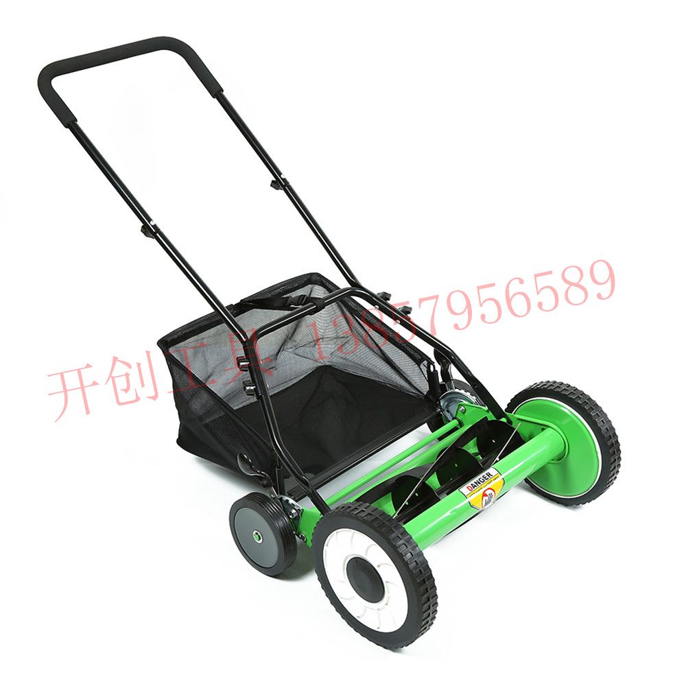 Hand push lawn mower Hand push lawn mower 20 "4 wheels no power no engine roll lawn mower with grass bag