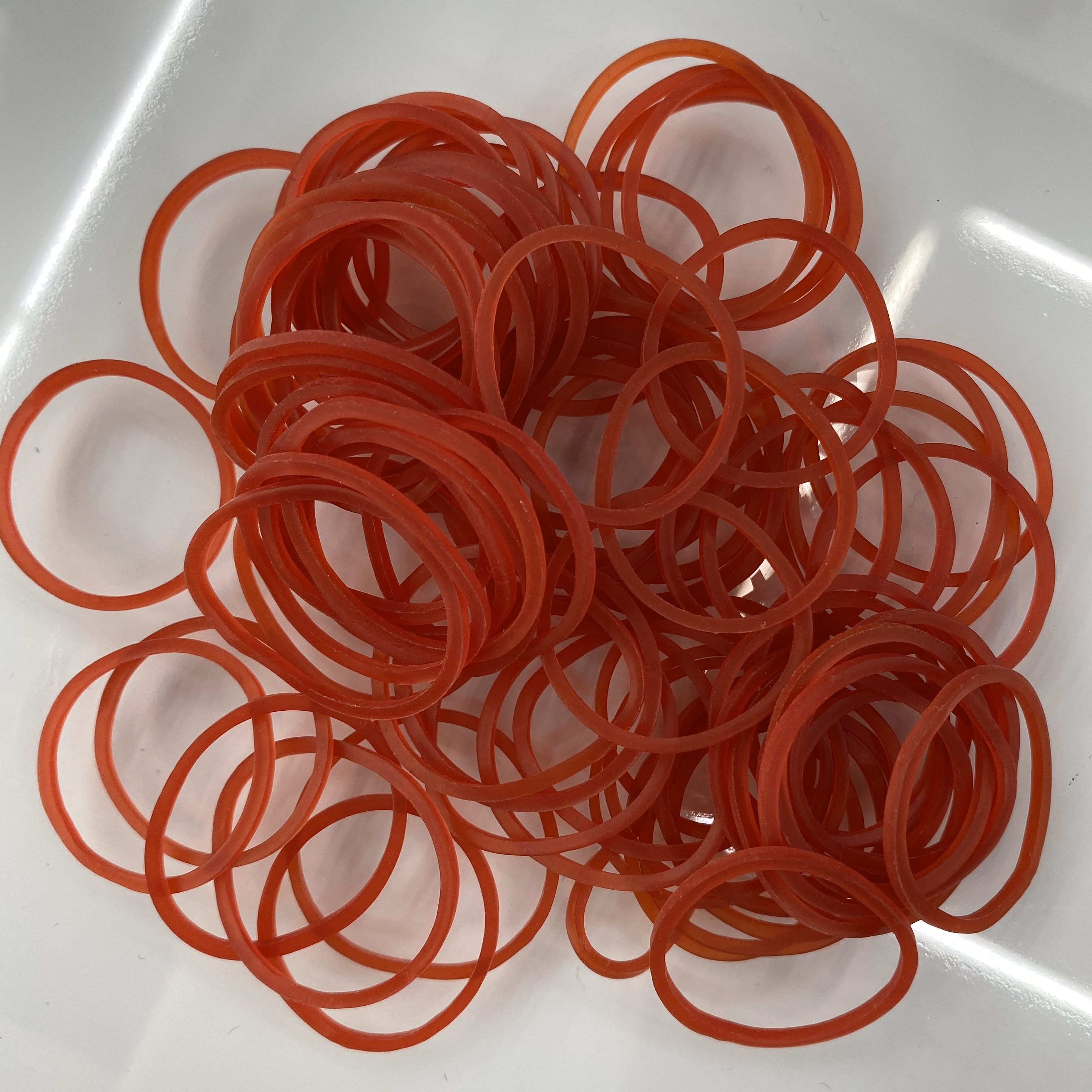 25 Transparent Red Rubber Ring Diameter 2.5Cm Rubber Band Rubber Band details Picture