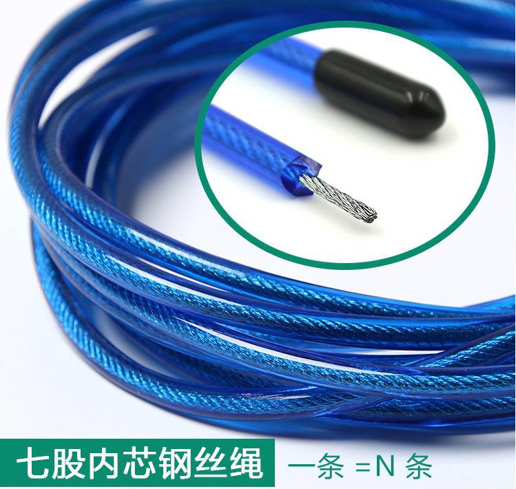 Wopower Counting Bearing steel wire skipping Rope, adult sports goods, middle school students' competitive competition, high school entrance examination training skipping rope G1939 details Picture