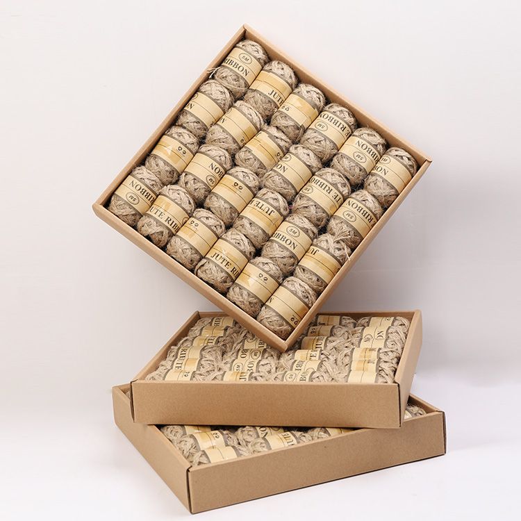 5M/卷 24卷/盒 盒装本色辫子麻绳厂家直销