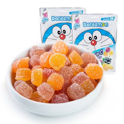 马来西亚原装进口食品哆啦a梦什锦水果味维生素c软糖详情3