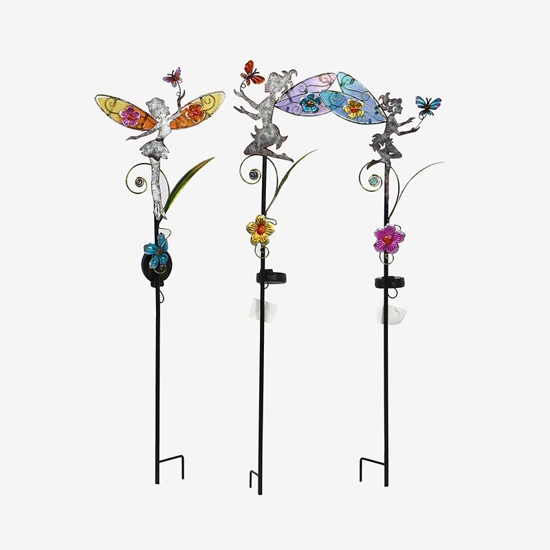 Solar fiber elf simulation lawn lamp manufacturers provide plug-in garden decoration supplies