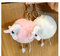韩国创意可爱毛绒独角兽挂件钥匙扣汽车钥匙毛球挂件马包包钥匙链图