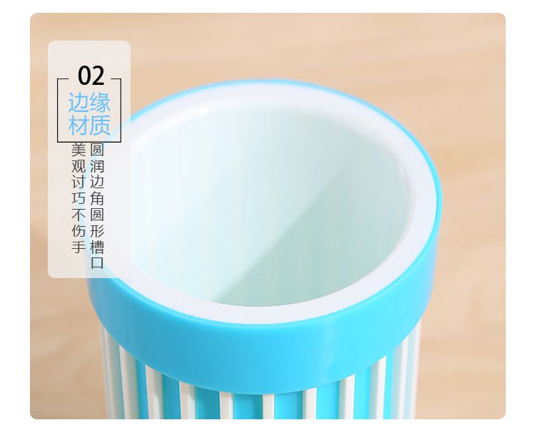 Creative and fashionable multi-functional office pen holder, student plastic desktop storage, round cute cartoon simple pen case detail image 5