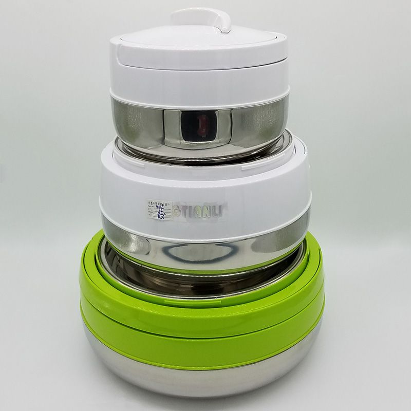 Factory direct sales of 3-piece stainless steel lunch box set, large-capacity insulated lunch box with a pot