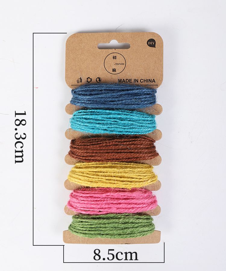 彩色麻绳/挂卡麻绳/6色麻绳细节图