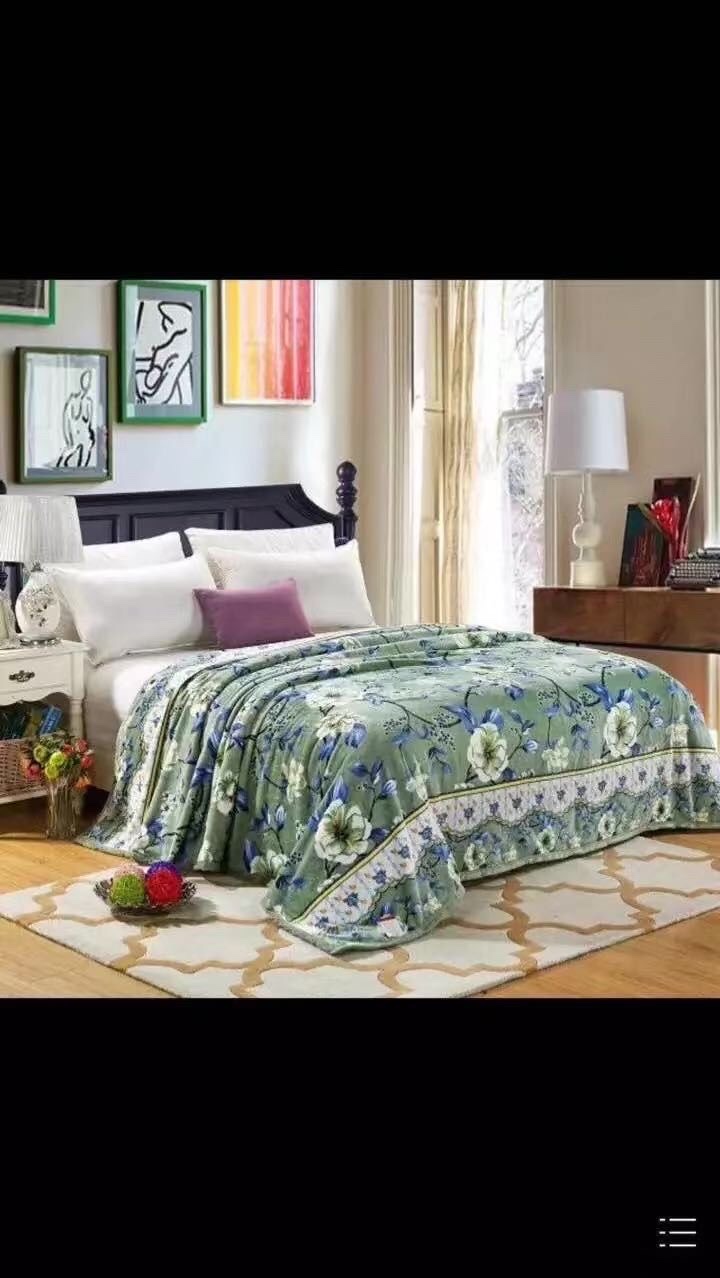 Printed Ice Carved Flannel Blanket undefined