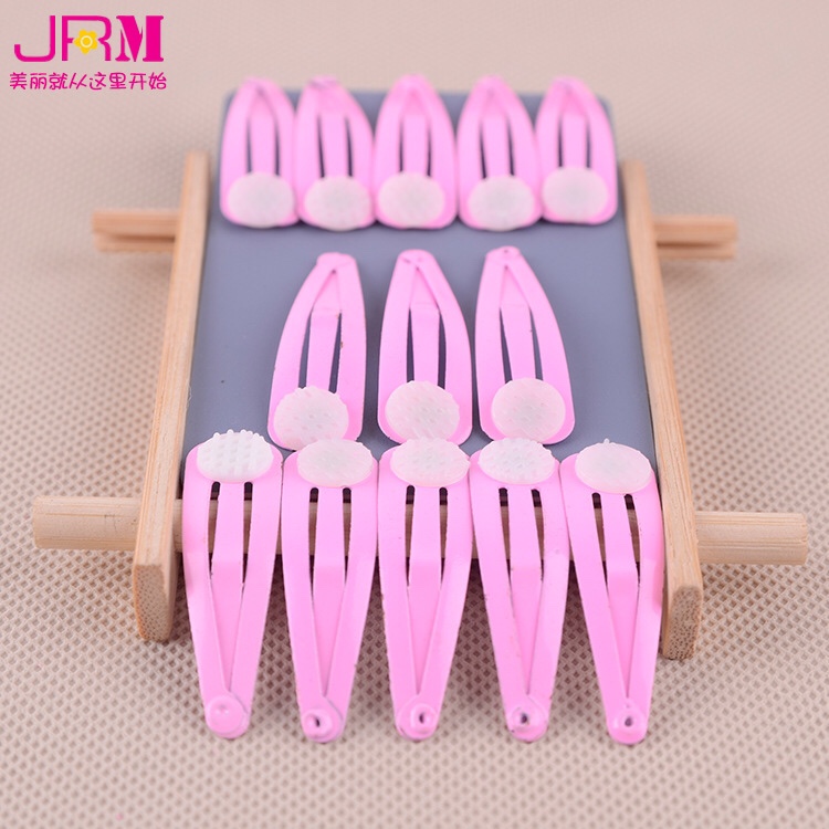 Manufacturers direct children's hair clips Korean version of metal baking paint pink BB clip baby headwear materials