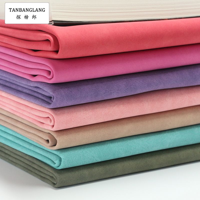 Factory direct sales of artificial leather, matte sheepskin, bag and shoe materials, cosmetic and leather materials, two-color suede matte pu leather details Picture