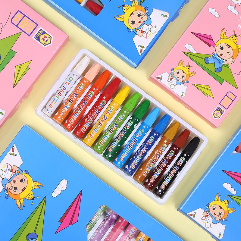 Smart Bird quality oil painting stick 12 color washable environmental protection children crayon painting brush painting tools wholesale thumbnail