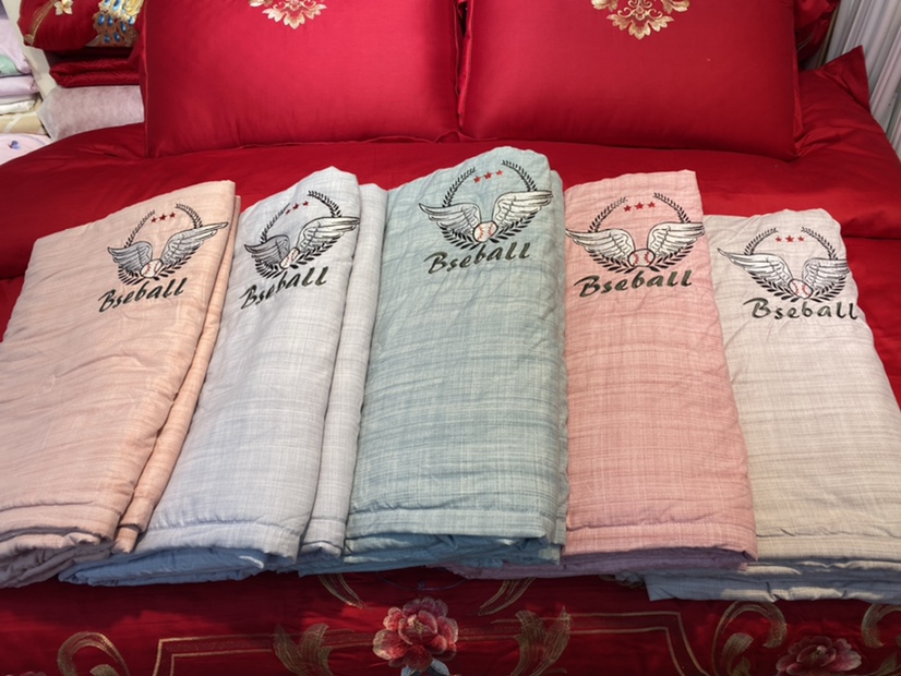 Washed Cotton Yarn-Dyed Summer Cooling Quilt