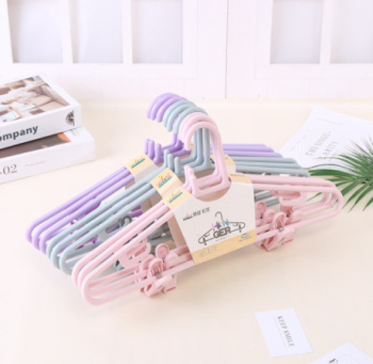 LT-1038塑料衣架带夹家用衣架干湿两用衣架