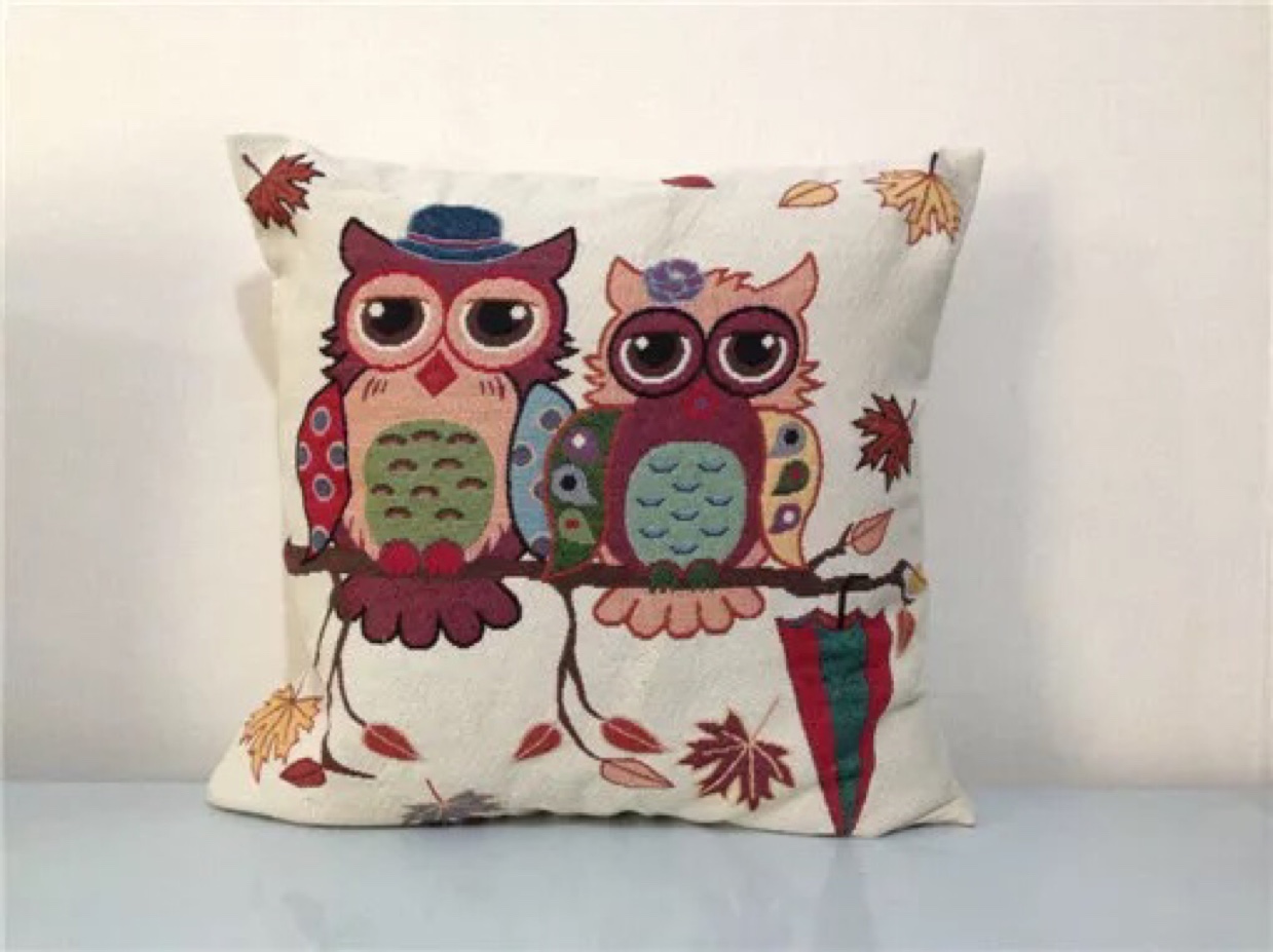 Cotton jacquard throw pillow thumbnail