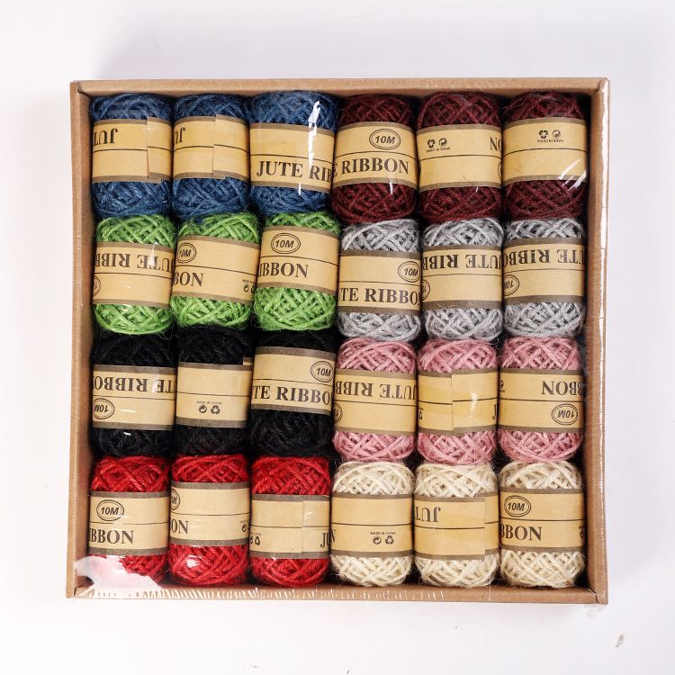 10M/ roll 24 volumes/box 1.5mm3 stock color hemp rope yiwu factory direct sale can be delivered the same day thumbnail
