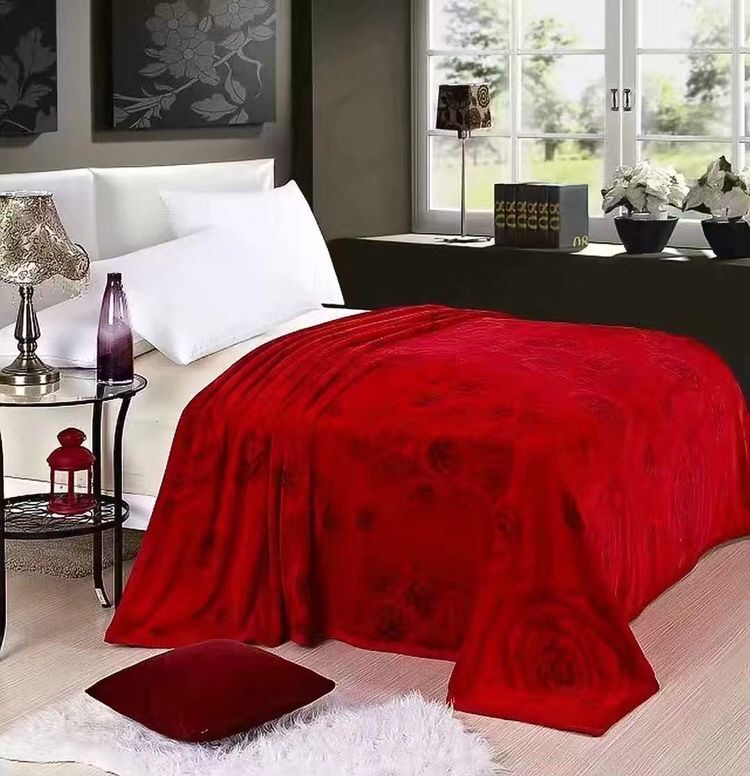 Printed Ice Carved Flannel Blanket undefined
