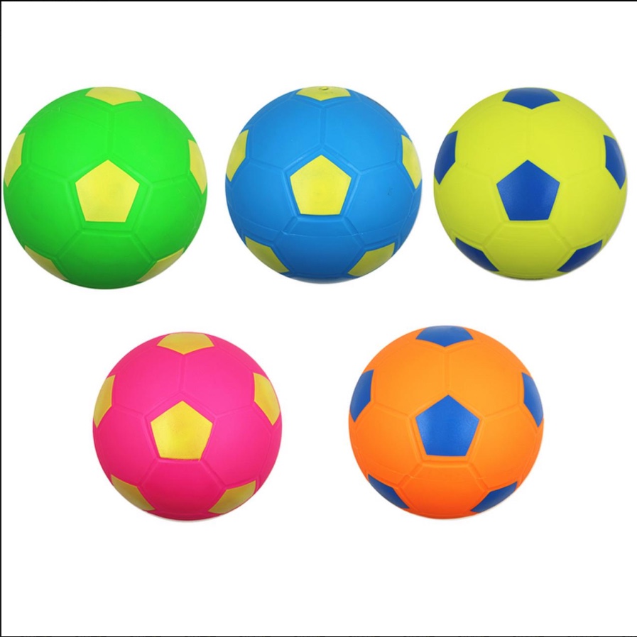 Wholesale of 6-inch five-color inflatable football toys for party supplies, 300 pieces each details Picture