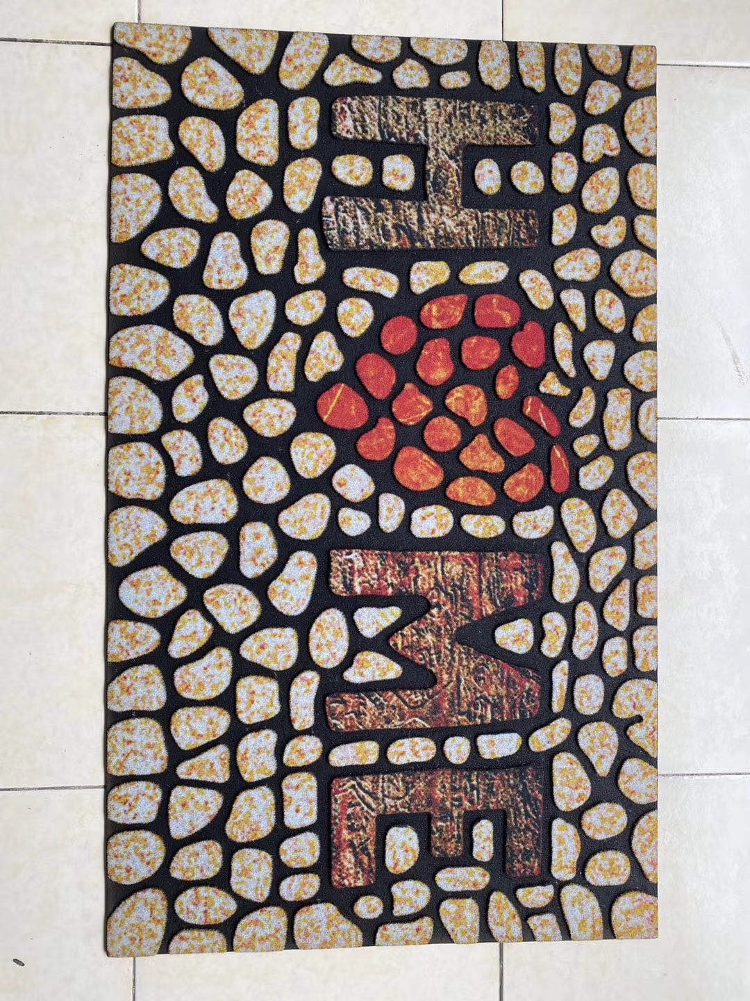 2023 New factory direct sales 45*75 flocking floor mat Specification drawing