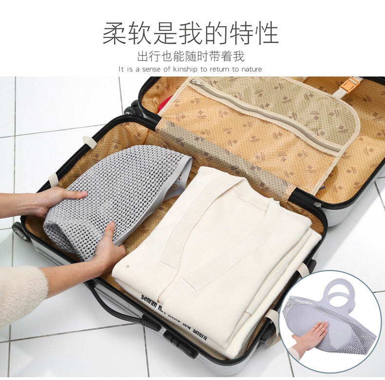Plastic bathroom hand-held basket, kitchen shopping basket, soft material hand-held storage basket undefined