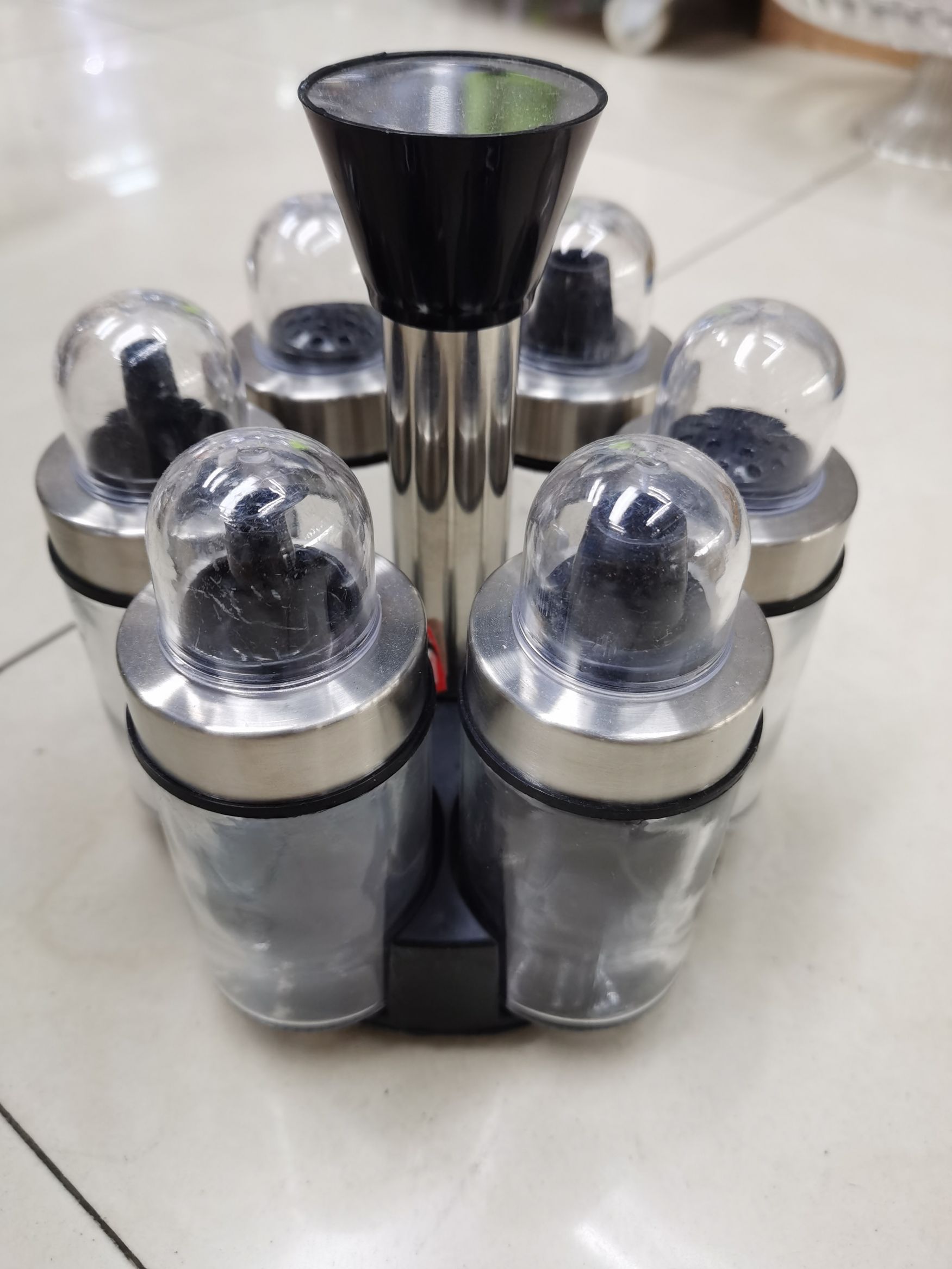 Glass 8-head and 16-head seasoning bottle and oil bottle set details Picture