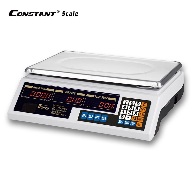 14191-424F cheap electronic platform scale 40KG/5g Commercial scale Export trade English fruit scale thumbnail