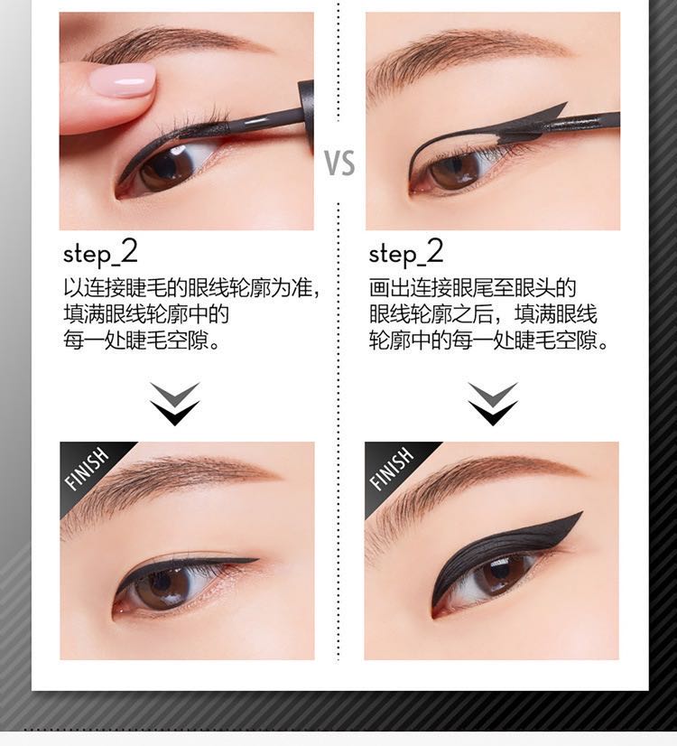 Genuine Flamingo Cool Black Quick-drying Long-lasting Makeup Eyeliner Liquid, large-capacity makeup eyeliner liquid pen, waterproof and non-smudge detail image 6