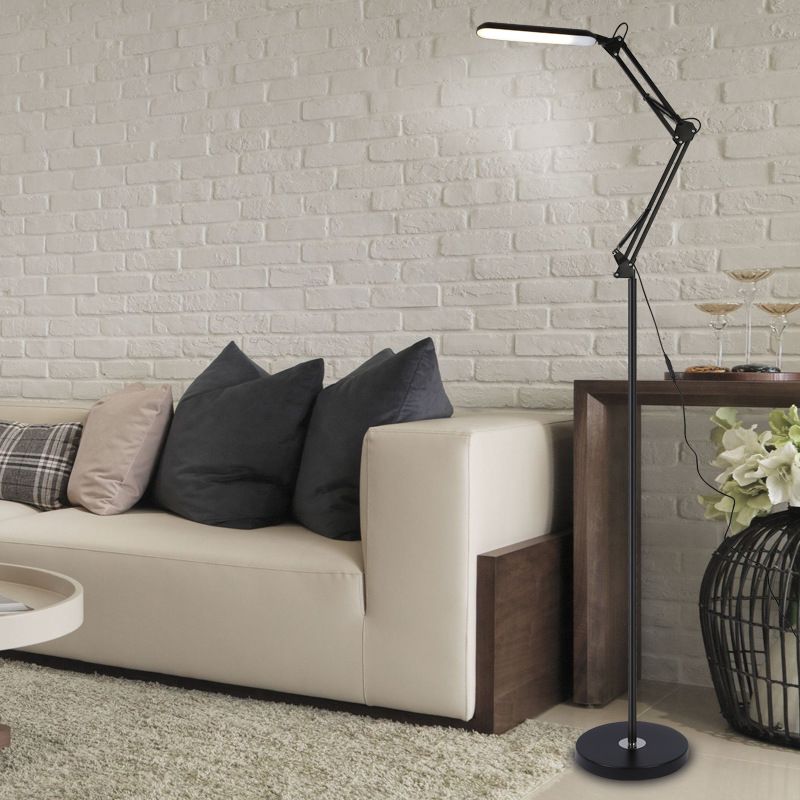 LED simple hose office learning eye care home folding iron art Nordic Piano hotel floor lamp