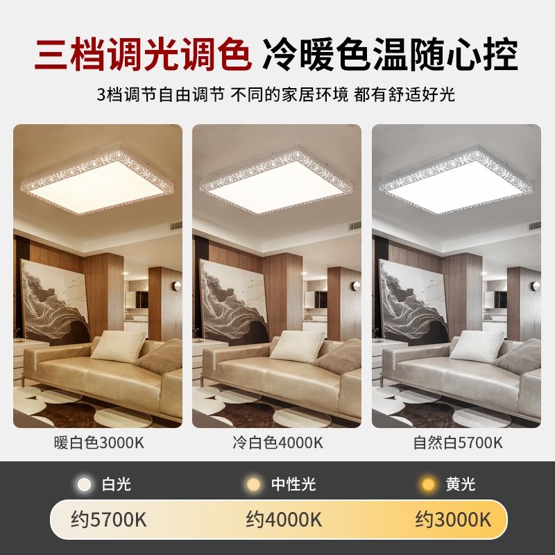 公牛led吸顶灯圆形客厅灯大灯卧室灯北欧简约灯具灯饰灯锦绣详情2