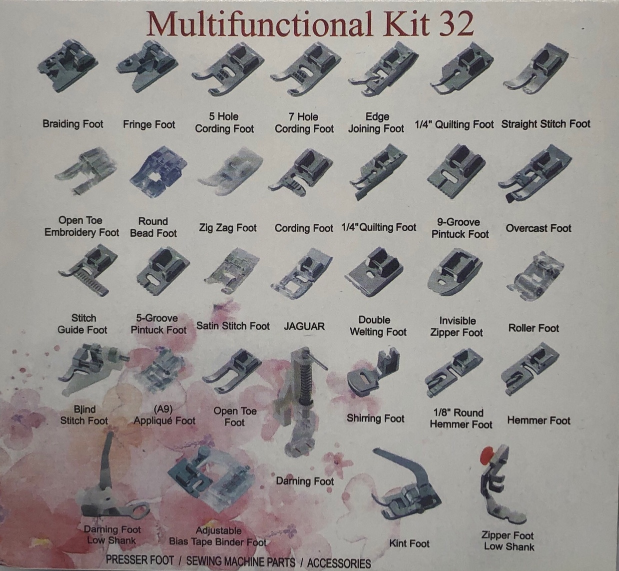家用32种压脚套装 多功能家用机套装 一等品 超高品质 Multifunction Kit 32 House Use Presser Foot