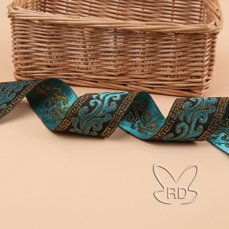 4 Cm National Antique Lace Computer Jacquard Webber Performance Clothing Accessories Wholesale Specification drawing