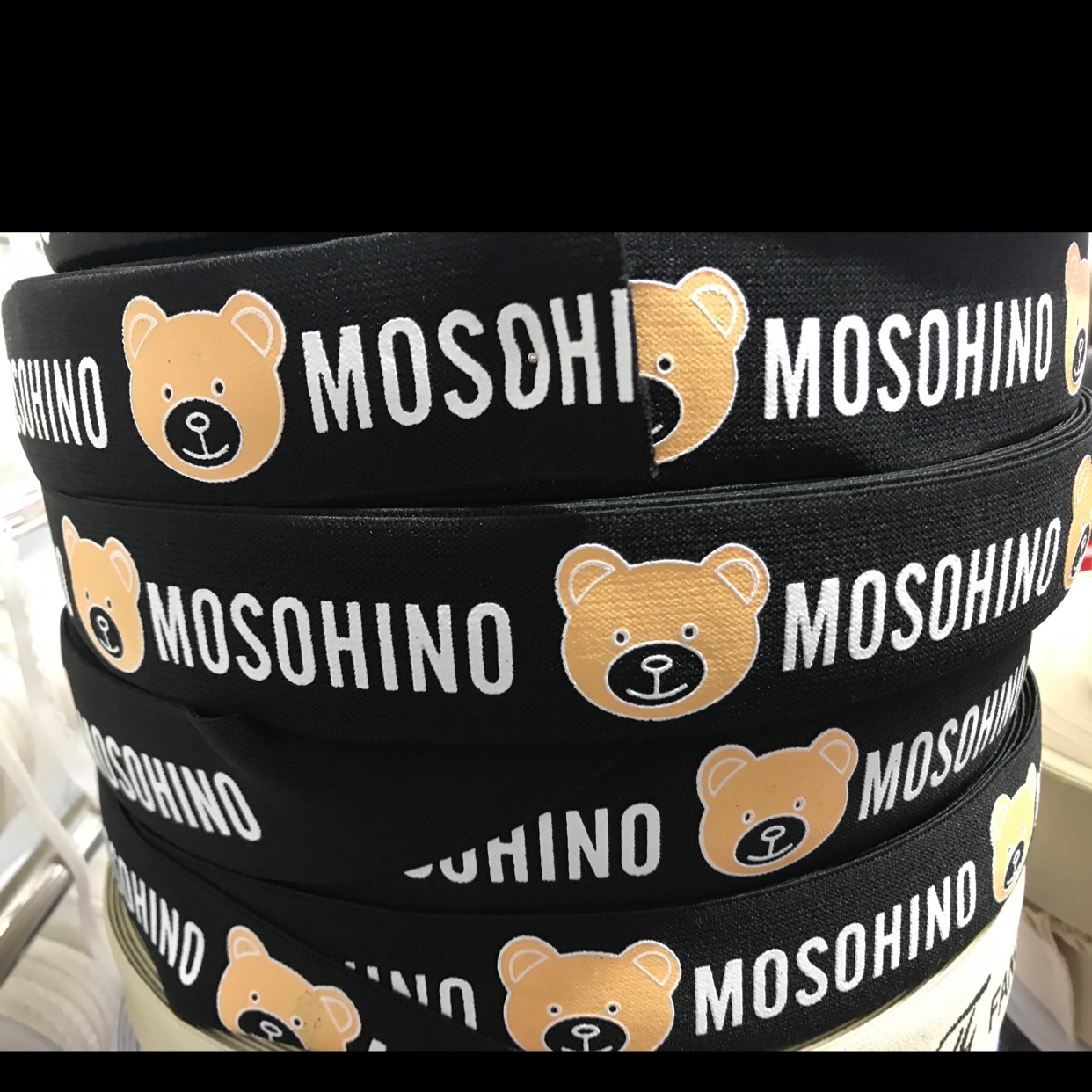 3.8 Imitation Nylon Printed Bear Explosive Clothing Accessories Accessories Webbing Elastic Custom Spot