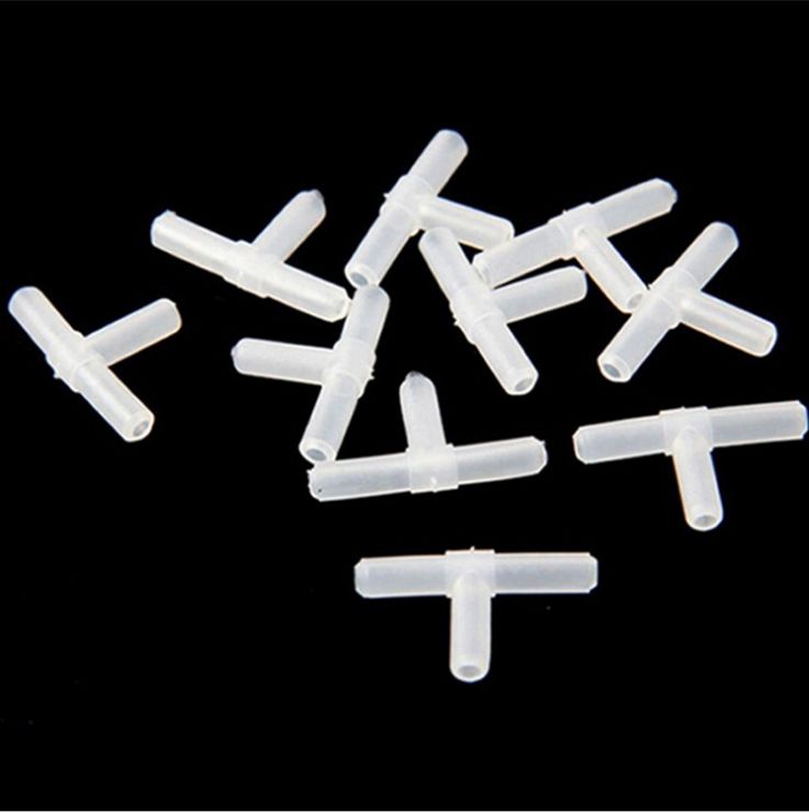 Yiwu good goods aquarium special plastic tee straight T-tee air distribution shunt