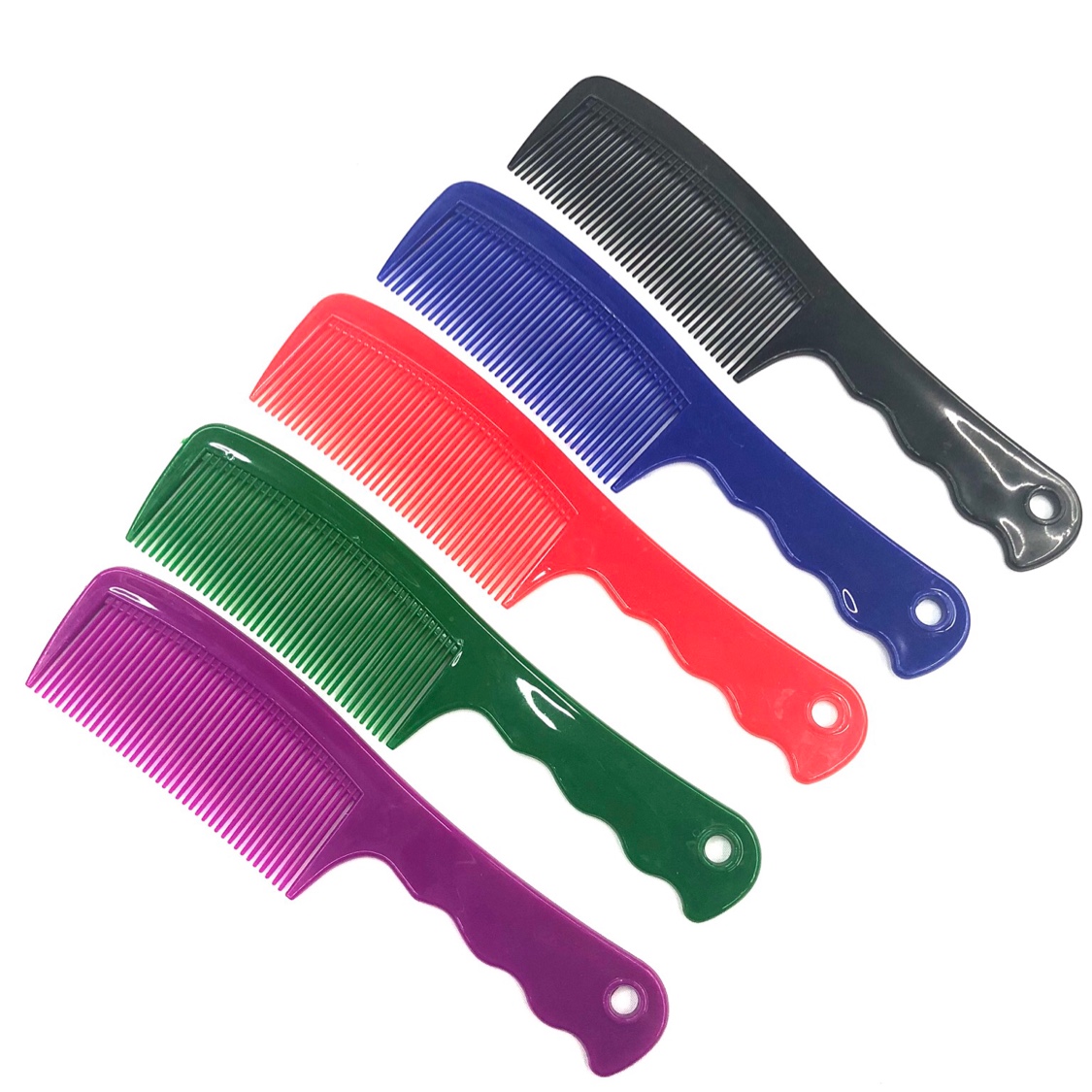 厂家直销3606大号塑料梳子5色混外贸热销梳子波浪梳子彩色梳子