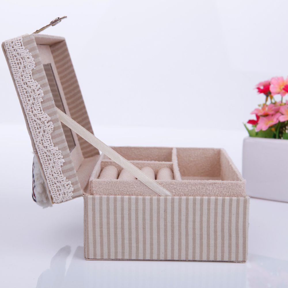 Drawer Mirror White Rabbit Jewelry Box - Jewelry Storage Box - Japanese eco-friendly Concept Jewelry Box Specification image