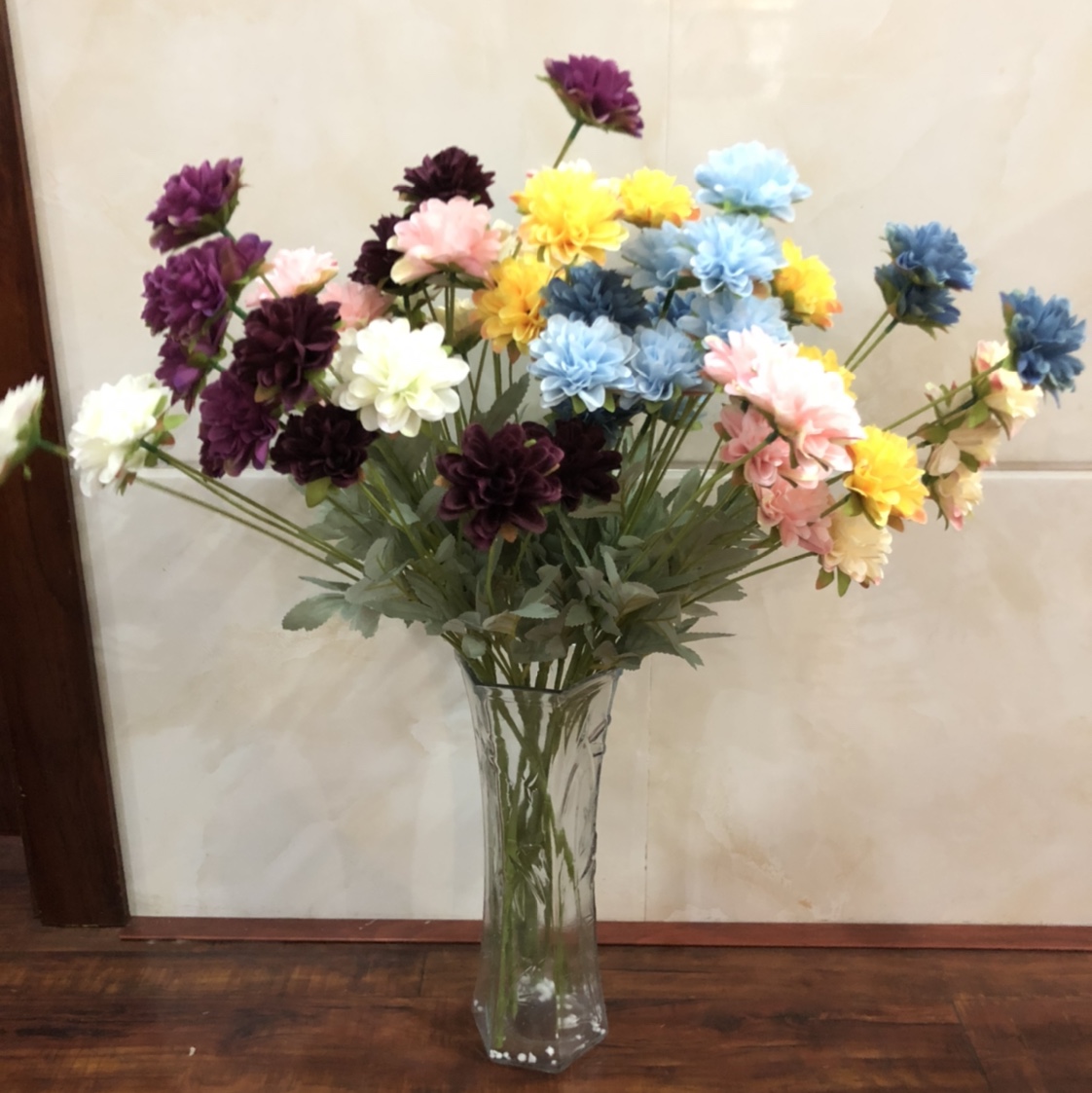 平头小雏菊 真花绢花室内假花干花玫瑰花花束餐桌花摆设客厅装饰花摆件