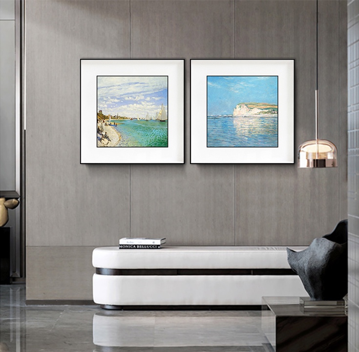 本来·画 双框鎏金画铝合金外框客厅装饰画