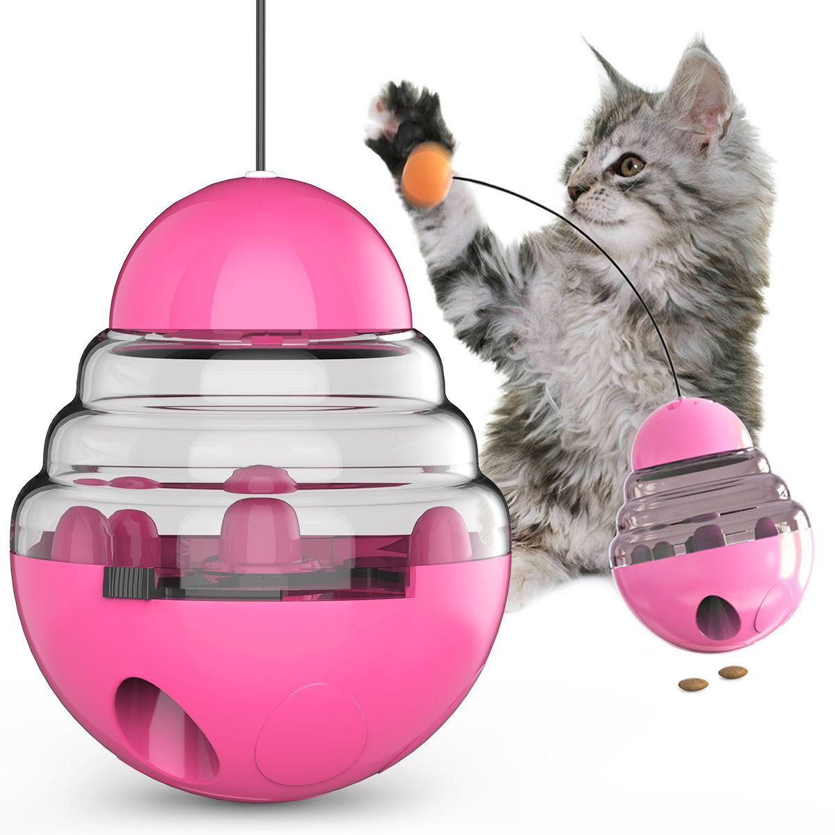 Pet supplies cat toy tpr leaky food toy, interactive cat leaky food toy, cat toy ball, wholesale leaky food toy details Picture