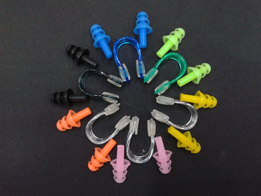 Manufacturer wholesale box nose clip earplug set swimming accessories swimming pool equipment random color Specification drawing