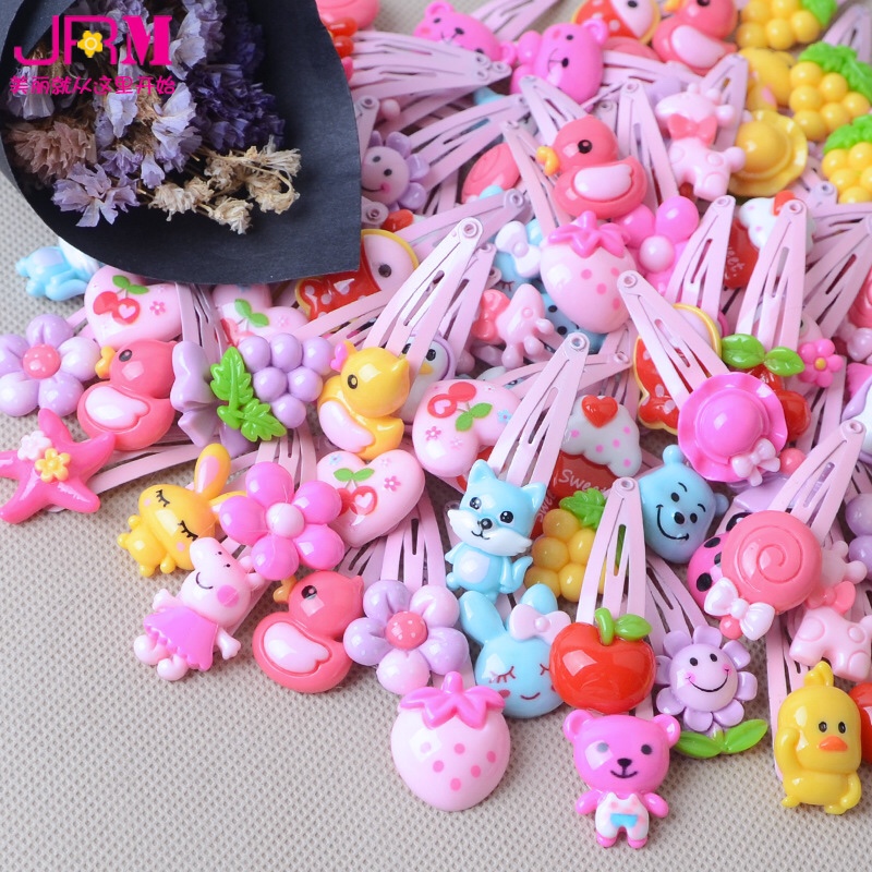 Resin jewelry, children's hair accessories handcraft resin jewelry DIY hairpin BB clip new 2 yuan shop supply wholesale