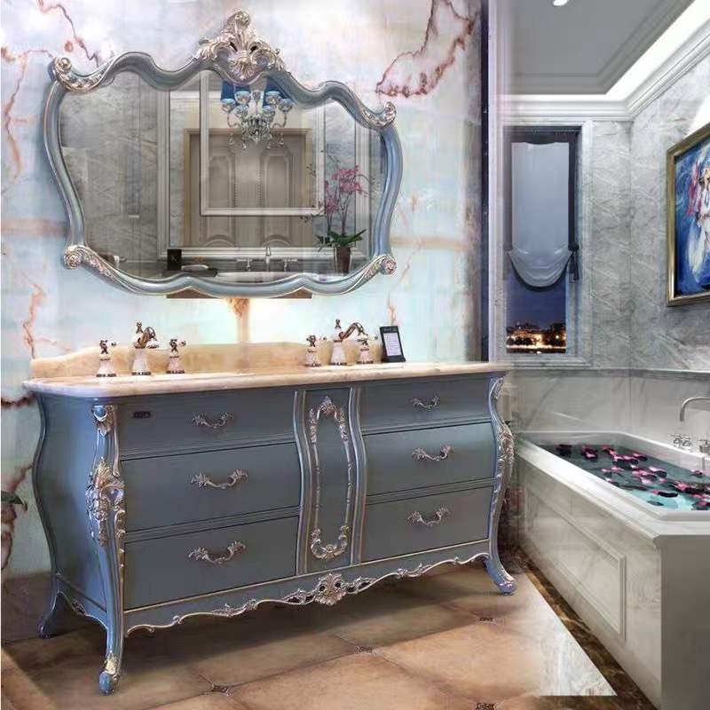 欧式浴室柜组合北欧风格简约洁具卫生间图