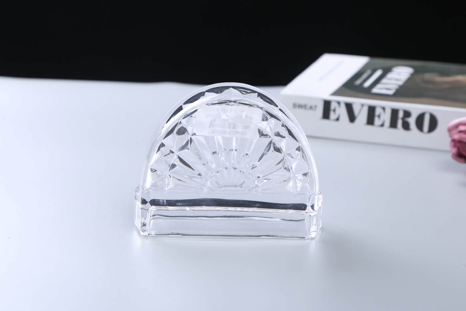 水晶玻璃纸巾夹