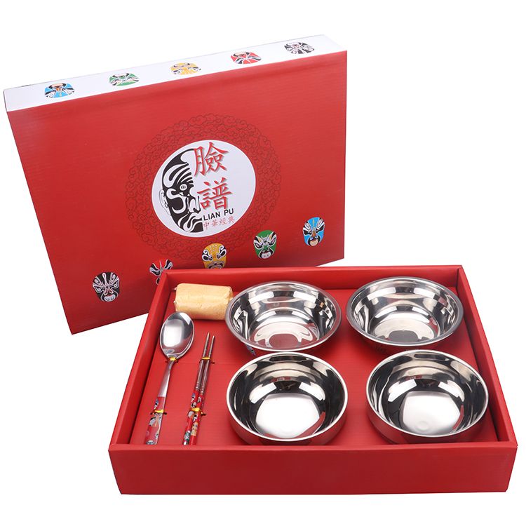 经典脸谱九件套 (不锈钢系列）