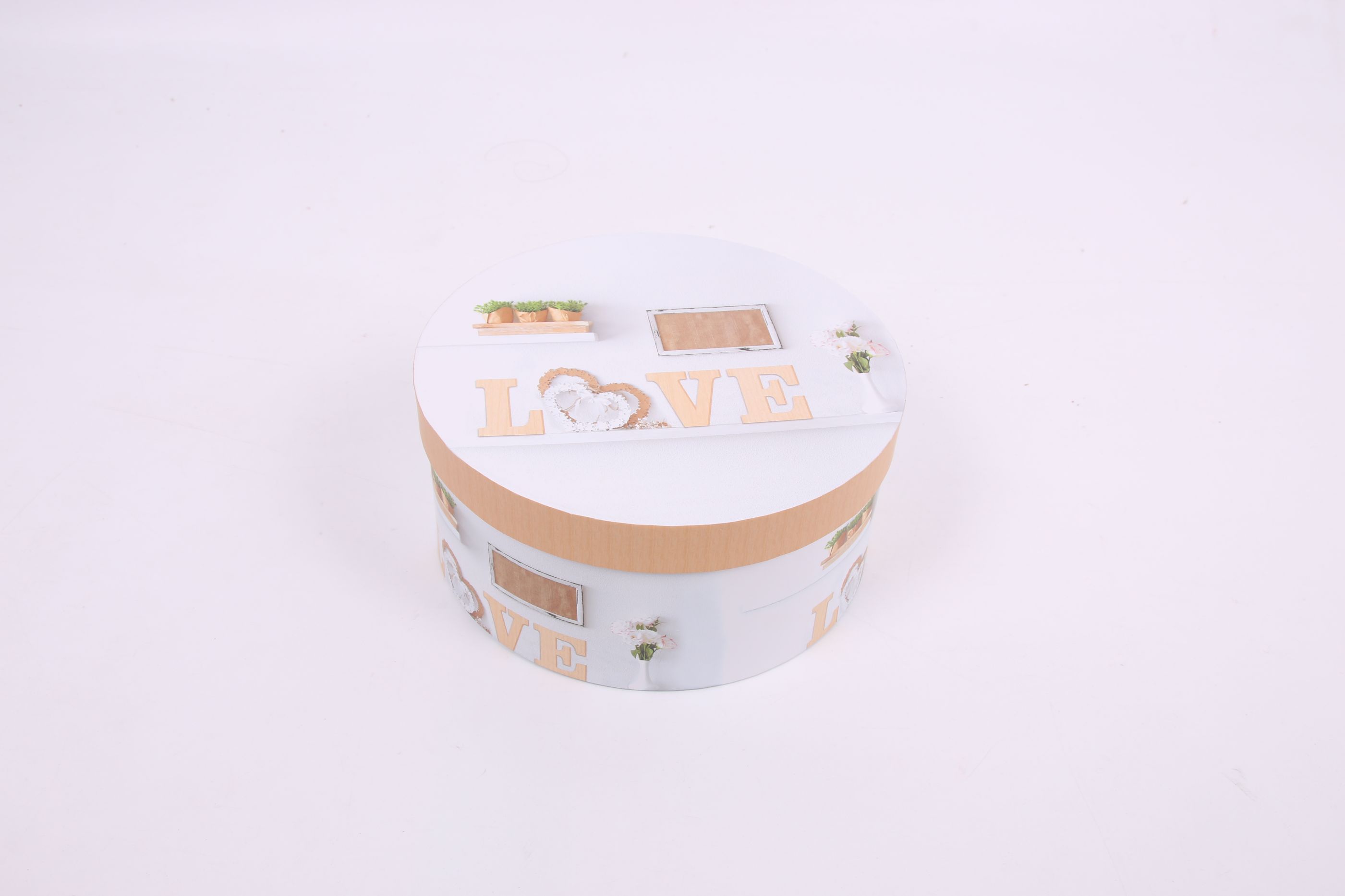 大号圆形三件套 花盒情人节礼盒