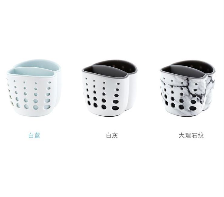 Nordic style bathroom supplies plastic bathroom storage layered bathroom shelf marbled suction cup storage full figure
