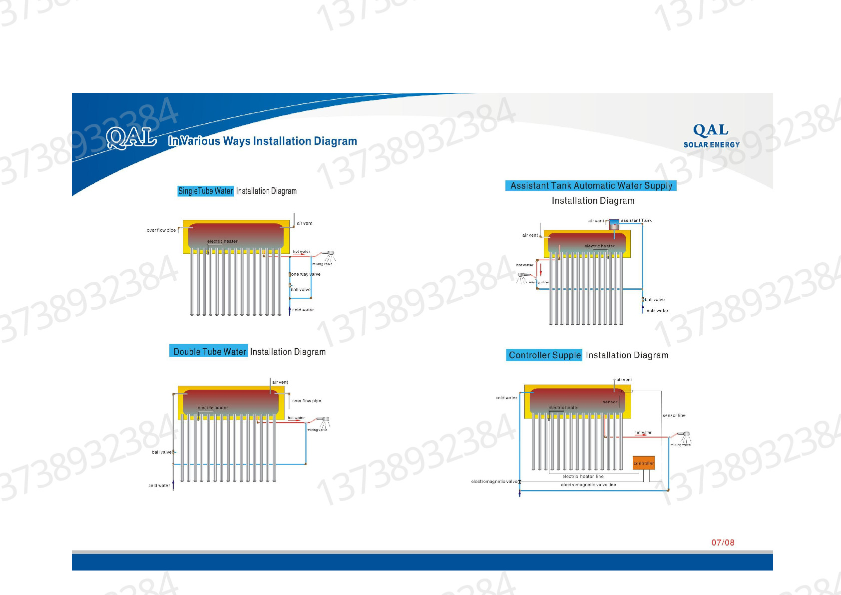 solar water heater: Non-pressure-bearing stainless steel 15 tubes 150L solar water heater detail image 9