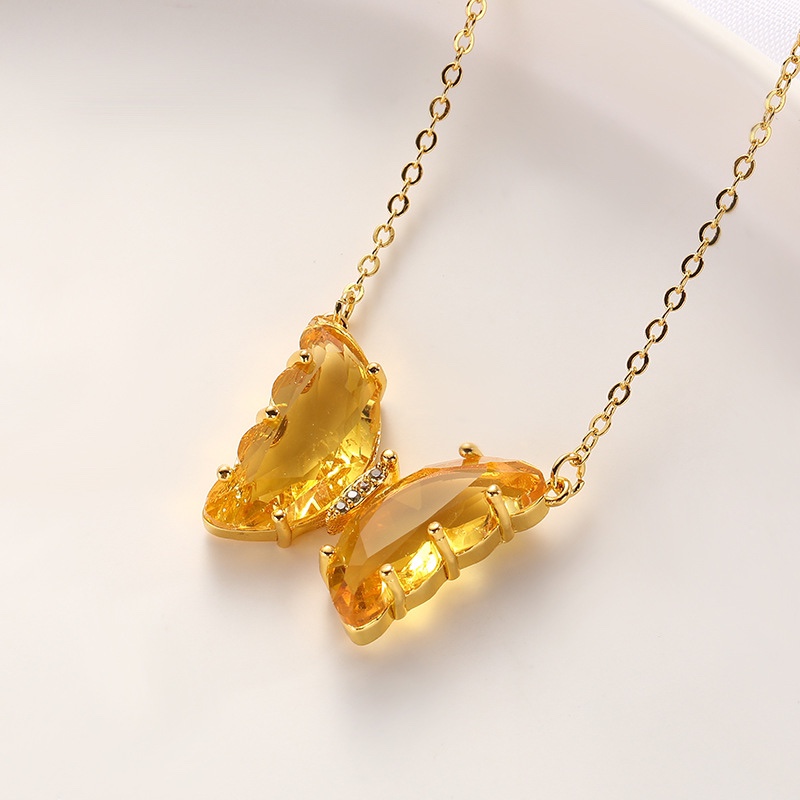 Crystal Necklace Butterfly