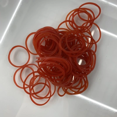 25 Transparent Red Rubber Ring Diameter 2.5Cm Rubber Band Rubber Band