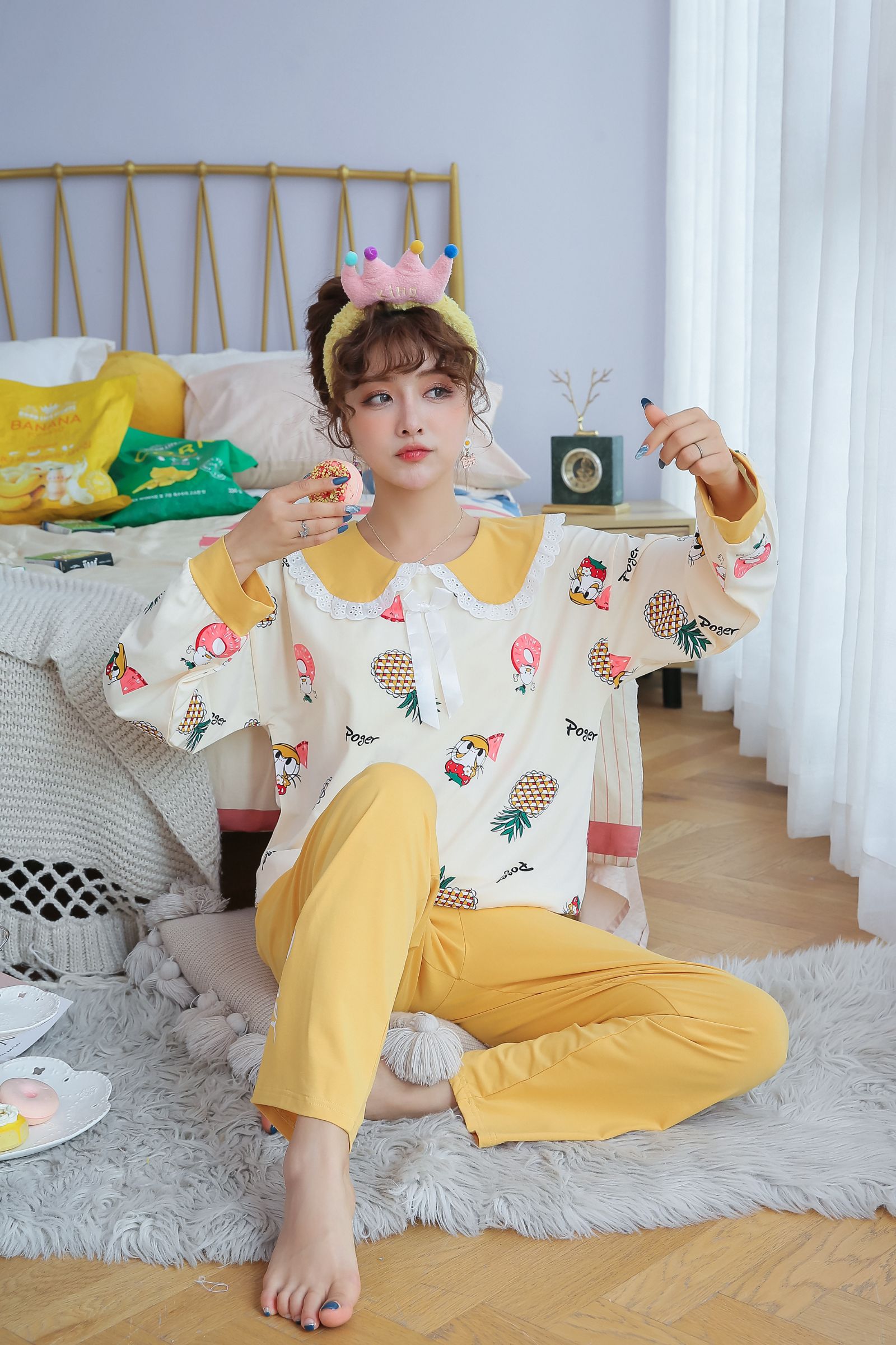 Pajamas, casual home wear, pure cotton cartoon printed 503#
