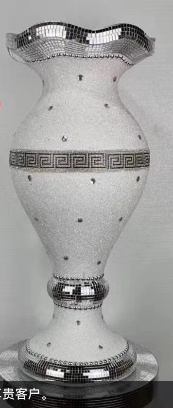 Magnesium oxide 80cm glass flake silver diamond vase 2 thumbnail